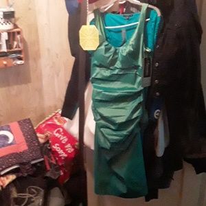 Signature dress green by sangria  nwt